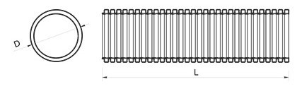 Ventilation pipe D75 - antiacterial